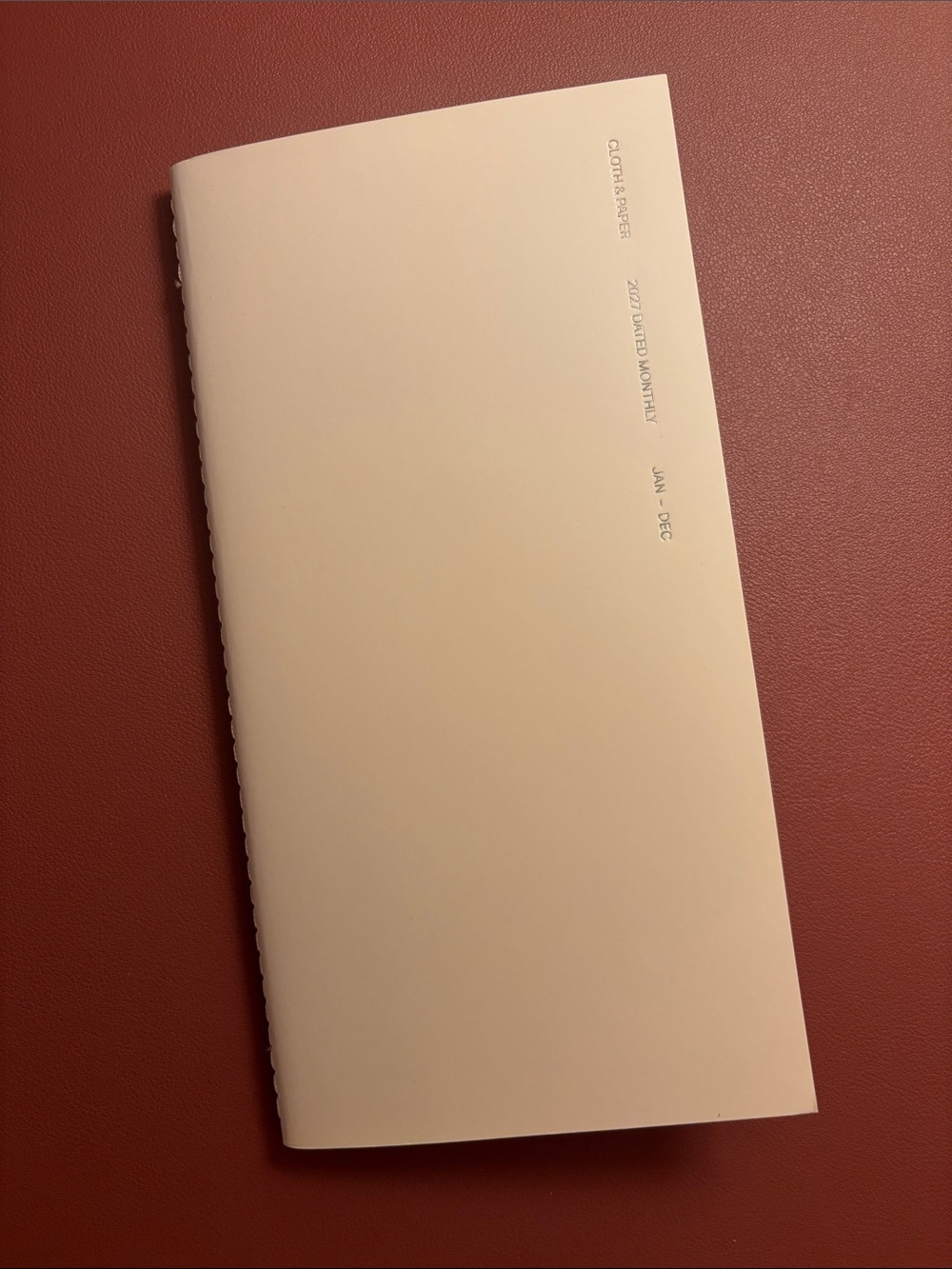 Cloth & Paper 2027 DATED TRAVEL NOTEBOOK MONTHLY A5 SLIM standard TN size NEW